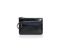 PORRASSO Leder Münzbörse Klein Geldbörse Wasserdicht Tragbar Schlüsseltasche Multifunktional Retro Coin Purse für Damen Herren Navy Blau