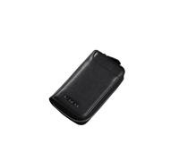 PORRASSO Leder Schlüsseletui Schlüsseltasche Tragbar Schlüsselanhänger Tasche Kartenhalter Schlüsselmäppchen Autoschlüsseltasche mit 6 Edelstahlhaken für Herren Schwarz A