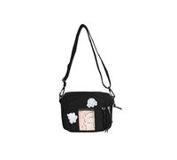 PORRASSO Mädchen Umhängetasche Süße Schultertasche Nylon Messenger-Tasche Crossbody Bag für Reisen Täglichen Gebrau Schwarz A