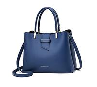 PORRASSO Mode Handtasche Damen Henkeltasche Schultertasche Frauen Umhängetasche PU Leder Beuteltasche Top Griff Taschen Blau