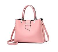 PORRASSO Mode Handtasche Damen Henkeltasche Schultertasche Frauen Umhängetasche PU Leder Beuteltasche Top Griff Taschen Rosa