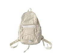PORRASSO Mode Rucksack Schulrucksack Damen Rucksäcke Teenager Schultasche Leichtgewicht Nylon Backpack für Reisen Täglicher Gebrauch Beige