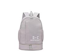 PORRASSO Reise Rucksack Wasserdichter Tagesrucksack Gym Tasche mit Eigenem Schuhfach Reiserucksack Backpack für Damen Herren Schwimmen Fitness Grau B