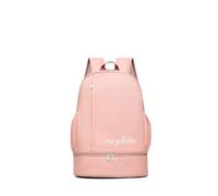 PORRASSO Reise Rucksack Wasserdichter Tagesrucksack Gym Tasche mit Eigenem Schuhfach Reiserucksack Backpack für Damen Herren Schwimmen Fitness Rosa C