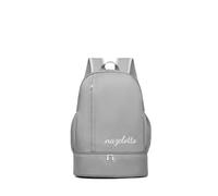 PORRASSO Reise Rucksack Wasserdichter Tagesrucksack Gym Tasche mit Eigenem Schuhfach Reiserucksack Backpack für Damen Herren Schwimmen Fitness Grau C