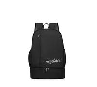 PORRASSO Reise Rucksack Wasserdichter Tagesrucksack Gym Tasche mit Eigenem Schuhfach Reiserucksack Backpack für Damen Herren Schwimmen Fitness Schwarz A