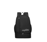 PORRASSO Reise Rucksack Wasserdichter Tagesrucksack Gym Tasche mit Eigenem Schuhfach Reiserucksack Backpack für Damen Herren Schwimmen Fitness Schwarz C