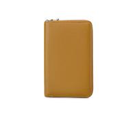 PORRASSO Reisepasshülle Reisezubehör mit RFID-Blocker Schutzhülle Tasche für Kreditkarten Leder Reisepass Tasche Damen Travel Passport Wallet Gelb