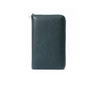 PORRASSO Reisepasshülle Reisezubehör mit RFID-Blocker Schutzhülle Tasche für Kreditkarten Leder Reisepass Tasche Damen Travel Passport Wallet Grün