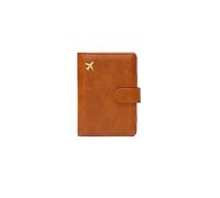 PORRASSO Reisepasshülle Reisezubehör mit RFID-Blocker Schutzhülle Tasche für Kreditkarten PU Reisebrieftasche Reisepass Organizer Herren Damen Passport Holder Braun