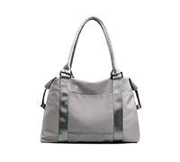 PORRASSO Reisetasche Damen Schultertasche Große Handtasche Trainingstasche Frauen Weekender Übernachtung Tasche Duffle Bag Grau