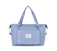 PORRASSO Reisetasche Sporttasche Damen Groß Trainingstasche Erweiterbar Weekender Übernachtung Tasche Duffle Bag für Sport Fitnessstudio Reisen Hellblau