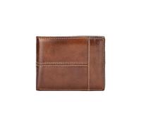 PORRASSO RFID-Schutz Geldbörse Herren Vintage Rindsleder Brieftasche Große Kapazität Klappbörse Geldbeutel mit Vielen Kartenfächern und Münzfach