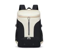 PORRASSO Rucksack 36L Sportrucksack Mehrzweck Gym Bag mit Bodenfach Wasserdicht Oxford Tuch Reise Businessrucksack für Herren Damen Weiß