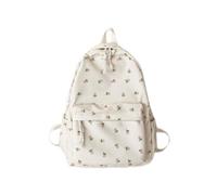 PORRASSO Rucksack Casual Schultasche Damen Daypack Leichtgewicht Rucksäcke Groß Nylon Schulrucksack für Reise Täglicher Gebrauch Weiß A