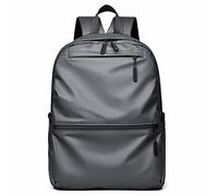 PORRASSO Rucksack Herren Casual Daypack 14 Zoll Laptoprucksack Wasserdichter Lederrucksack Schultaschen für Hochschule Reisen Täglicher Gebrauch Grau