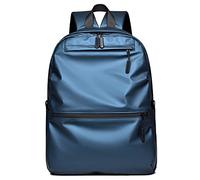 PORRASSO Rucksack Herren Casual Daypack 14 Zoll Laptoprucksack Wasserdichter Lederrucksack Schultaschen für Hochschule Reisen Täglicher Gebrauch Blau