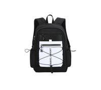 PORRASSO Rucksack Leichter Wasserdichter Rucksack Nylon Casual Tagesrucksack für Reisen Wandern Den Täglich Gebrauch Schwarz Weiß