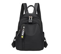 PORRASSO Rucksack Mädchen Daypack Schultasche Teenager Rucksäcke Damen Leichter Nylon Schulrucksack für Hochschule Reisen Täglicher Gebrauch Schwarz