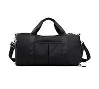 PORRASSO Sporttasche Damen Reisetasche Groß Trainingstasche Schwimmtasche mit Schuhfach Nassfach Fitnesstasche für Gym Yoga Wandern Reisen Wochenende Schwarz