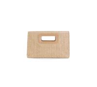 PORRASSO Stroh Clutch Purses Damen Umhängetasche Handtasche Stroh Umschlag Tasche Abendtasche Schultertasche für Sommer Strand Party Bankett Urlaub Aprikose