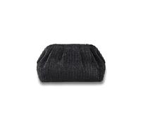 PORRASSO Stroh Clutch Purses Damen Umhängetasche Stroh Abendtasche Schultertasche für Sommer Strand Party Bankett Urlaub Schwarz