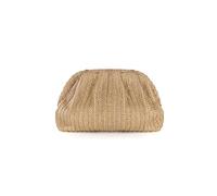 PORRASSO Stroh Clutch Purses Damen Umhängetasche Stroh Abendtasche Schultertasche für Sommer Strand Party Bankett Urlaub Aprikose