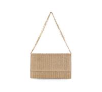 PORRASSO Stroh Umhängetasche Clutch Damen Schultertasche Gewebte Handtasche für Sommer Strand Dating Reisen Urlaub Aprikose