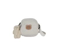 PORRASSO Süße Umhängetasche Mädchen Schultertasche mit Bären-Anhänger Schulrachnzen Damen Plüsch Messenger Tasche Crossbody Tasche für Herbst Winter Weiß
