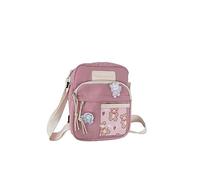 PORRASSO Süße Umhängetasche Mädchen Schultertasche Nylon Schulrachnzen Messenger-Tasche Crossbody Bag für Reisen Täglichen Gebrau Rosa A
