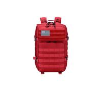 PORRASSO Taktischer Outdoor Rucksack 45L Militärucksack Molle Wasserfester Reiserucksack Fluchtrucksack 3 Tage Bug Out Go Tasche für Wandern Camping Reisen Rot
