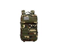 PORRASSO Taktischer Outdoor Rucksack 45L Militärucksack Molle Wasserfester Reiserucksack Fluchtrucksack 3 Tage Bug Out Go Tasche für Wandern Camping Reisen Jungletarnmuster A