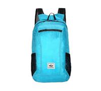 PORRASSO Ultraleichter Rucksack Faltbarer Wanderrucksack Wasserdichter Reiserucksack Backpack für Damen Herren Camping Trekking Radfahren Reisen Sport Blauer See