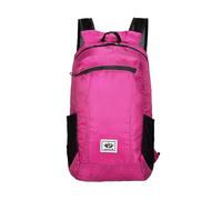 PORRASSO Ultraleichter Rucksack Faltbarer Wanderrucksack Wasserdichter Reiserucksack Backpack für Damen Herren Camping Trekking Radfahren Reisen Sport Rosenrot