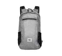 PORRASSO Ultraleichter Rucksack Faltbarer Wanderrucksack Wasserdichter Reiserucksack Backpack für Damen Herren Camping Trekking Radfahren Reisen Sport Grau
