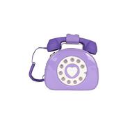 PORRASSO Umhängetasche Damen Kreative Schultertasche Telefon Geformte Handtasche Retro Crossbody Bag Lila