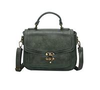 PORRASSO Umhängetasche Damen Schultertasche Retro Handtasche Schulterbeutel für Reise Dating Einkaufen Täglicher Gebrauch Grün