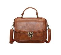 PORRASSO Umhängetasche Damen Schultertasche Retro Handtasche Schulterbeutel für Reise Dating Einkaufen Täglicher Gebrauch Braun
