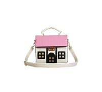 PORRASSO Umhängetasche Damen Süße Persönlichkeit Schultertasche Hausform Handtasche Crossbody Bag Weiß
