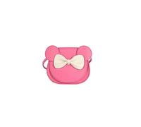 PORRASSO Umhängetasche mit Bogen Kleine Mädchen Schultertasche Süße Handtasche Messenger-Tasche PU Leder Crossbody Bag Rosenrot A