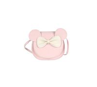 PORRASSO Umhängetasche mit Bogen Kleine Mädchen Schultertasche Süße Handtasche Messenger-Tasche PU Leder Crossbody Bag Rosa