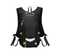PORRASSO Wanderrucksack 19L Reiserucksack Wasserdichter Rucksack Leicht Hiking Backpack für Damen Herren Camping Trekking Radfahren Klettern Reisen Sport Schwarz