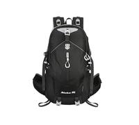 PORRASSO Wanderrucksack 30L Wasserdichter Rucksack Großer Reiserucksack Camping Trekkingrucksack Atmungsaktiv Nylon Backpack für Damen Herren Reisen Sport Schwarz