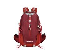 PORRASSO Wanderrucksack 30L Wasserdichter Rucksack Großer Reiserucksack Camping Trekkingrucksack Atmungsaktiv Nylon Backpack für Damen Herren Reisen Sport Rot