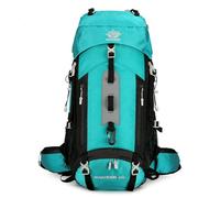 PORRASSO Wanderrucksack 60L Wasserdichter Rucksack Reiserucksack mit Regenhülle Hiking Backpack für Herren Damen Wandern Bergsteigen Camping Reisen Sport Hellgrün