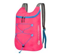 PORRASSO Wanderrucksack Faltbarer Rucksack 18L Wasserdichter Ultraleichter Reiserucksack Hiking Backpack für Damen Herren Camping Radfahren Reisen Sport Rosenrot