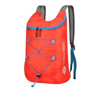 PORRASSO Wanderrucksack Faltbarer Rucksack 18L Wasserdichter Ultraleichter Reiserucksack Hiking Backpack für Damen Herren Camping Radfahren Reisen Sport Rot