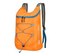 PORRASSO Wanderrucksack Faltbarer Rucksack 18L Wasserdichter Ultraleichter Reiserucksack Hiking Backpack für Damen Herren Camping Radfahren Reisen Sport Orange