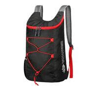 PORRASSO Wanderrucksack Faltbarer Rucksack 18L Wasserdichter Ultraleichter Reiserucksack Hiking Backpack für Damen Herren Camping Radfahren Reisen Sport Schwarz