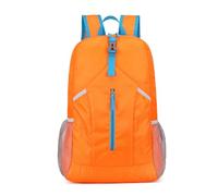 PORRASSO Wanderrucksack Faltbarer Rucksack 21L Reiserucksack Leichter Wasserdichter Daypack Hiking Backpack für Damen Herren Trekking Radfahren Klettern Reisen Sport Orange